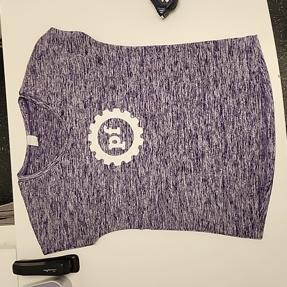 Planet Fitness x Sport-Tek Purple Heather T-shirt Size Small (fits like a med)